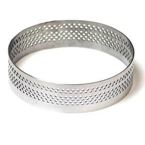 İntime - Paslanmaz Delikli Tart Kalıbı Çap: 8 cm Yükseklik 2 cm