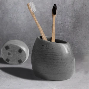 Ghogol Home Eliptik Beton Diş Fırçalık Antrasit