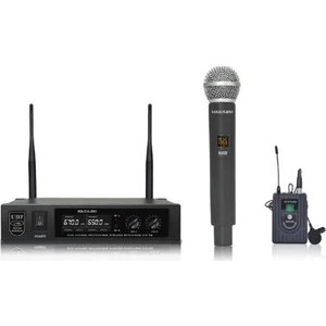Gold Audio U-626EY Tek El ve Yaka Uhf Çift Telsiz Mikrofon