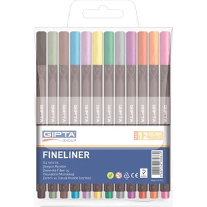 Fineliner 12 Renk 0.4 mm