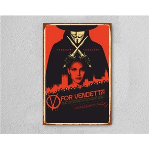 For Vendetta Retro Vintage Ahşap Poster Tablo