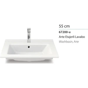 Cerastyle Arte Etajer Uyumlu Lavabo 55*36,5 cm