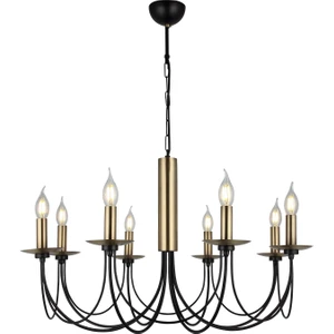 Dofa 8 Li Antik Lak-Siyah Avize 8Xe14