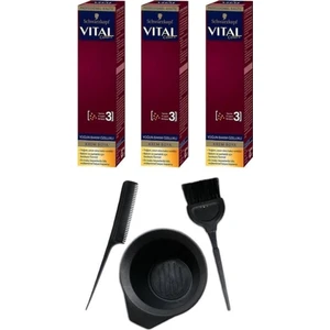 Vital Colors  Tüp  Boya 5-68  Koyu Bronz Kahve 3 Adet + Saç Boyama Seti