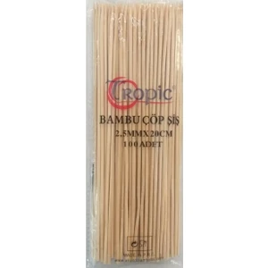 Çöp Şiş Bambu 20 cm 100'lü