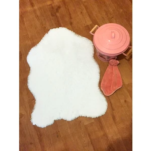Tavşan Tüyü Tek Kafa Post Peluş Yıkanabilir Kaymaz Taban  Kar Beyaz