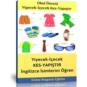 Okul Öncesi Giysileri Kes – Yapıştır Etkinlik Kitabı