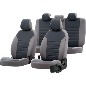 Mercedes C Serisi 2007-2014 W204 Özel Üretim Koltuk Kılıfı Original Design Füme - Gri