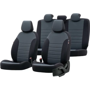 Kia Cerato 2005-2011 Özel Üretim Koltuk Kılıfı Original Design Füme - Siyah