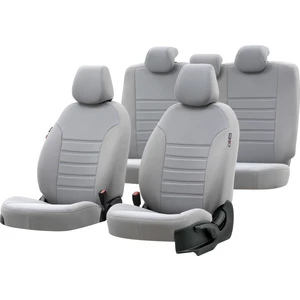 Nissan Micra 2003-2010 Özel Üretim Koltuk Kılıfı Original Design Açık Gri