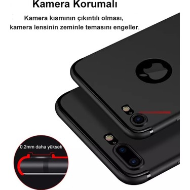 CepStok Apple iPhone 8 Plus Kılıf Ultra Ince Tıpalı Siyah Fiyatı