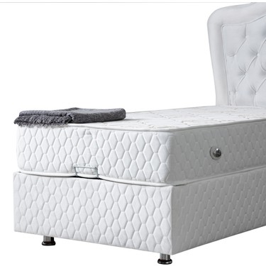 setay camelli tek kisilik baza baslik delux yayli yatak fiyati