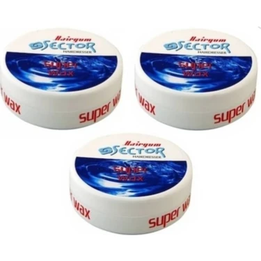 Sector Wax Super Vax Balmumu 150 ml x 3 Ultra Güçlü Saç Şekillendirme