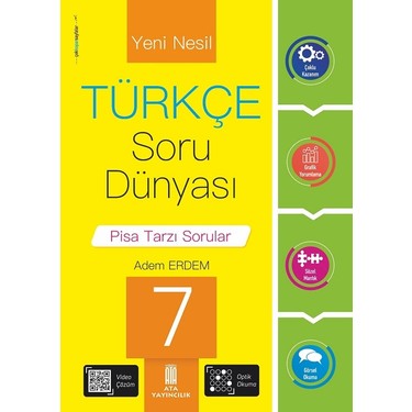 Ata Yayincilik 7 Sinif Yeni Nesil Turkce Soru Dunyasi Kitabi