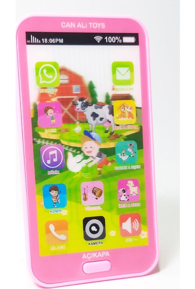 Can Ali Toys Oyuncak Dokunmatik Cep Telefonu Türkçe Sesli 12 Fonksiyonlu