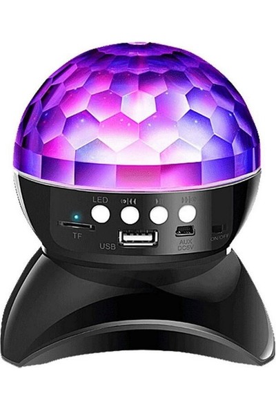 Soobox L740 LED Işıklı Disko Topu Şarjlı Bluetooth Hoparlör Tavan Işık Yansıtma