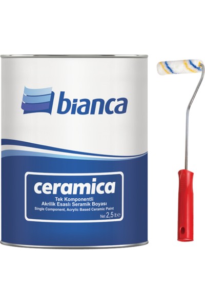 Bianca Fayans Boyası Kullanıma Hazır Bianca Ceramica 3.5kg Beyaz Rulo Hediye-Kullanımı Kolay-Kalitesi Yüksek