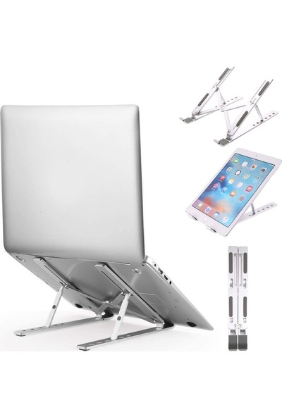 Arabulalaca Bilgisayar Laptop Stand Macbook Notebook Katlanabilir Taşınabilir Metal Standı