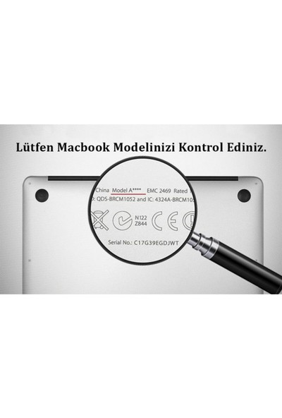 Arabulalaca Macbook Air 13 Inch 2020 A2337 M1 Işlemcili Türkçe Q Silikon Klavye Koruyucu