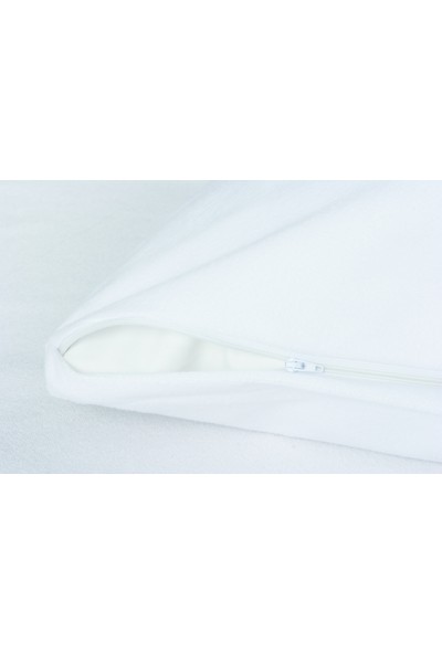 FullCare Premium Fullcare ® Premium %100 Pamuklu, Anti-Alerjik, Anti-Bakteriyel Yastık Koruyucu Kılıfı Beyaz Fermuar 50 x 70 cm