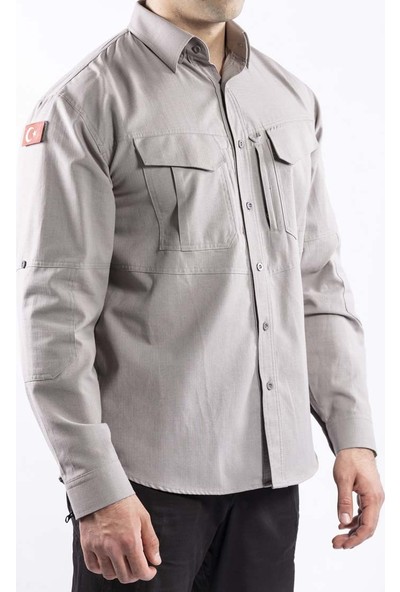 VAV Wear TACTEC01 Tactical Özel Tasarım Gömlek Yüksek Mukavemetli Polyester Ribs Kumaş