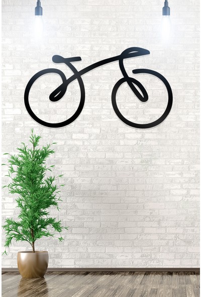 Ahwall Bisiklet Figürlü Dekoratif Ahşap Tablo