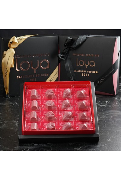 Loya - Ruby'li Special Çikolata 16'lı - Hediyelik - Callebaut - El Yapımı - Belçika - Doğum Günü - Sevgiliye - Geçmiş Olsun - Özel Gün - Anne