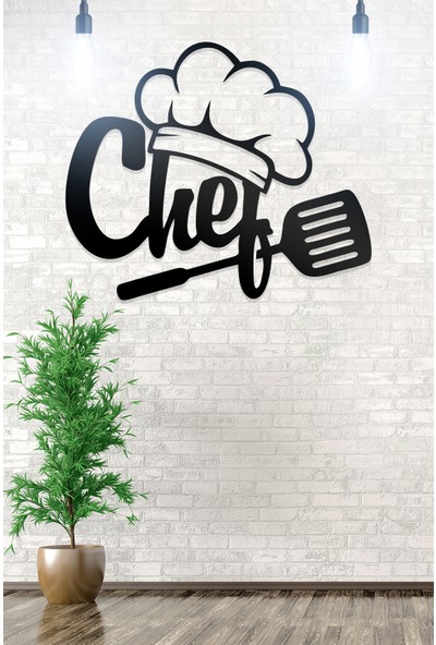 Ahwall Chef Figürlü Dekoratif Ahşap Tablo