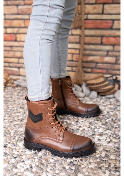 Erkek Bot Taba Cilt Kışlık Su Geçirmez ve Rahat Taban Özellikleriyle