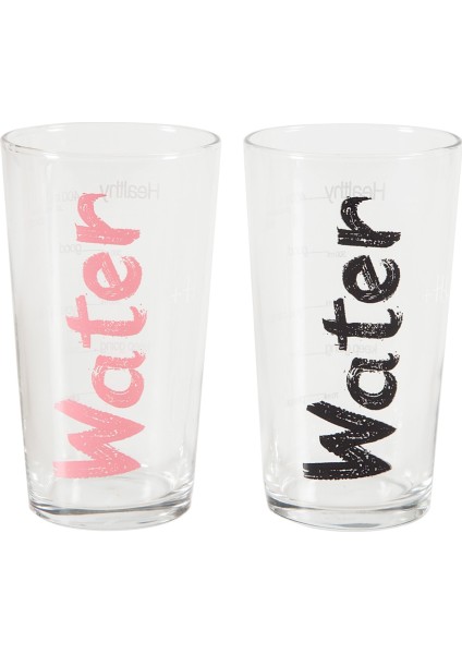 Mudo Concept Water Bardak 570 Ml 2'Li Set -Siyah&Pembe