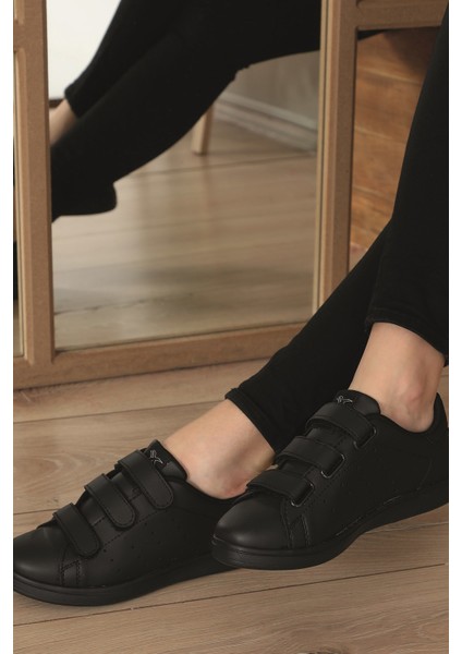 Albishoes Unisex Cırtlı Siyah Sneaker - SCC75