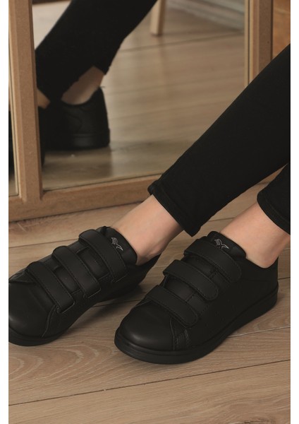 Albishoes Unisex Cırtlı Siyah Sneaker - SCC75