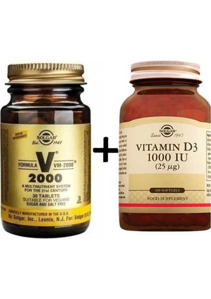 Vm 2000 30 Tablet + Solgar D3