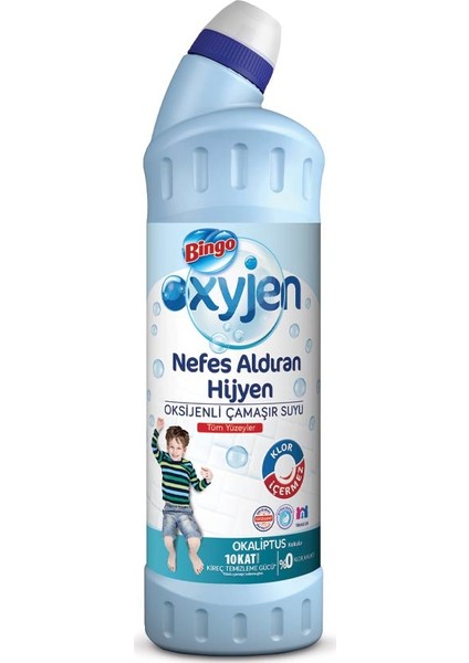 Oksijen Çamaşır Suyu 750 ml x 9