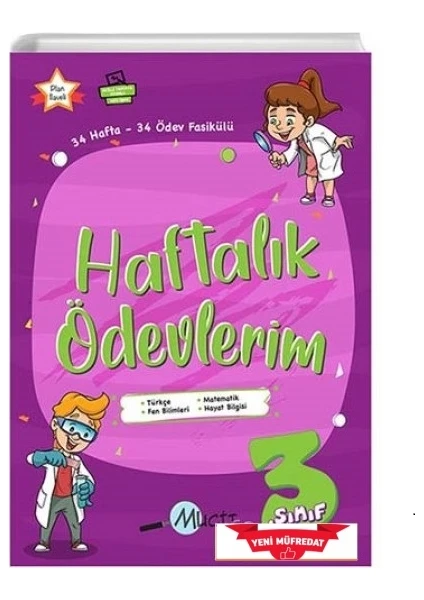 Mucit Yayınları 3. Sınıf Haftalık Ödevlerim Tüm Dersleri