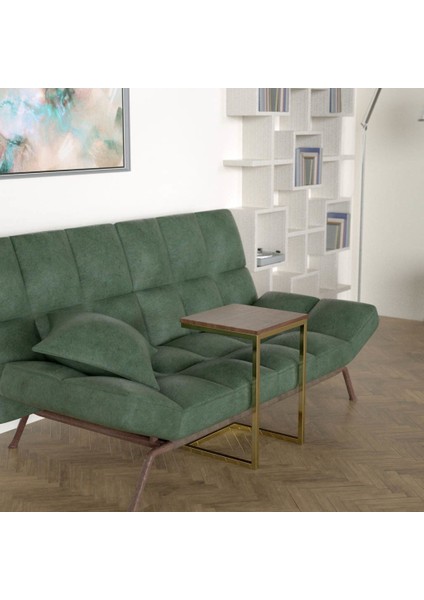 Potrica C Sehpa - Pirinç Ayak Ceviz Tabla fiyatları