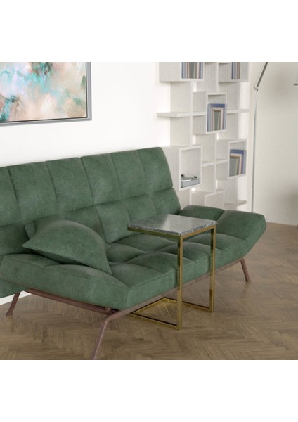 Potrica C Sehpa - Pirinç Ayak Siyah Mermer Tabla fiyatları