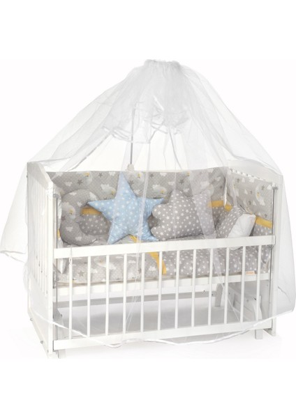 Gri Figürlü Bebek Uyku Seti 60X120 (12 Parça)
