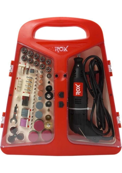 Rox Wood Rox 0074 Mini Taşlama Gravür Makinası Hobi Seti 242 Parça