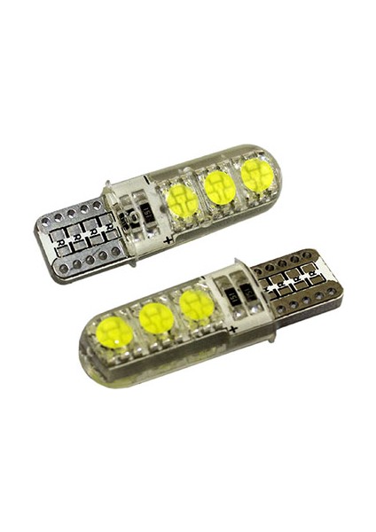 T10 Ampul Hp Led Silikon Kaplı 12V (Beyaz)