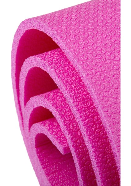 Pembe Renkli Pilates Minderi Yoga Matı 150 cm x 50 cm x 6,5 mm
