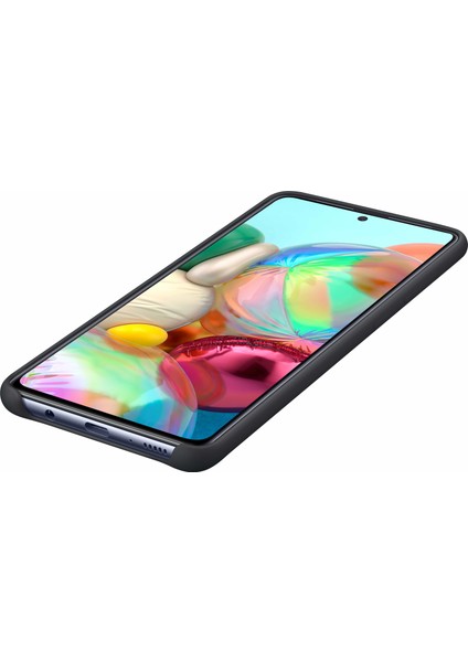 Galaxy A71 Silikon Kılıf - Siyah EF-PA715TBEGWW