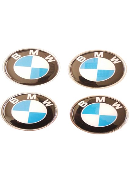 Blueoto  Bmw E36 E39 E46 E60 E90 F30 Jant Göbeği Kabartmalı Göbek Dış Çapı 6.8 mm (4'lü Set)