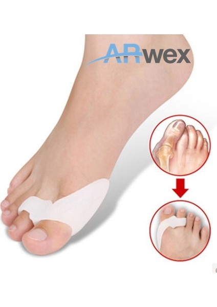 Iki Parmak Silikon Makaralı Ayak Baş Parmak Kemik Bunyon Koruyucu Bunion Çift modelleri