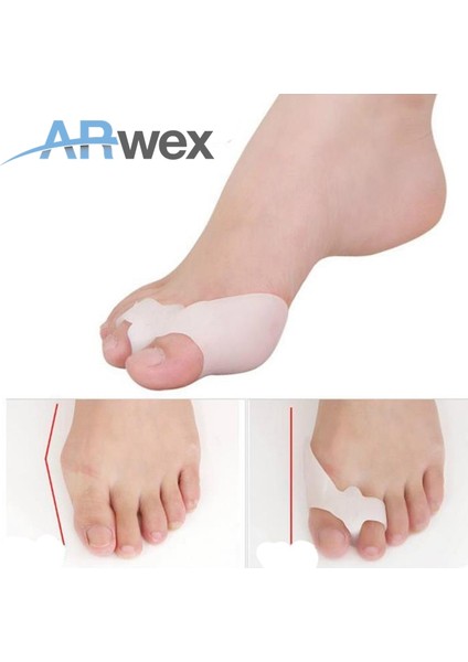 Iki Parmak Silikon Makaralı Ayak Baş Parmak Kemik Bunyon Koruyucu Bunion Çift fırsatları