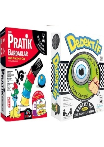 Dedektif + Pratik Bardaklar
