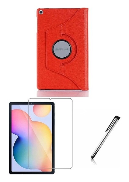 Samsung Galaxy Tab A7 SM-T500 Dönerli 10.4"Tablet Kılıfı Seti Ekran Koruyucu ve Tablet Kalemi