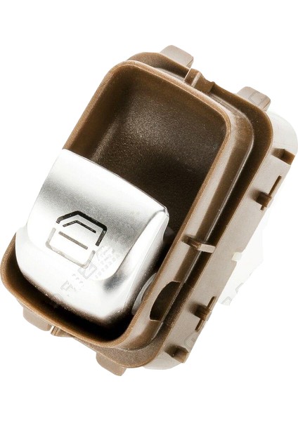 Mercedes W205 C Serisi Cam Düğmesi Tekli Kırmızı Işıklı Siyah Tab