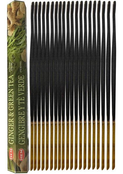 Zencefil Yeşilçay Kokulu 20 Çubuk Tütsü - Ginger Green Tea fiyatları