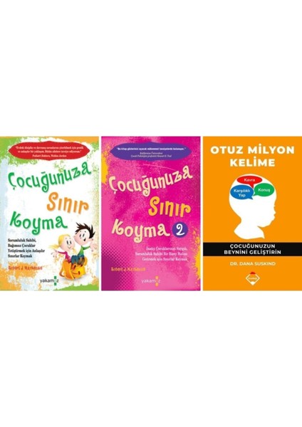 Çocuğunuza Sınır Koyma 1 ve 2 - Otuz Milyon Kelime 3 Kitap Set